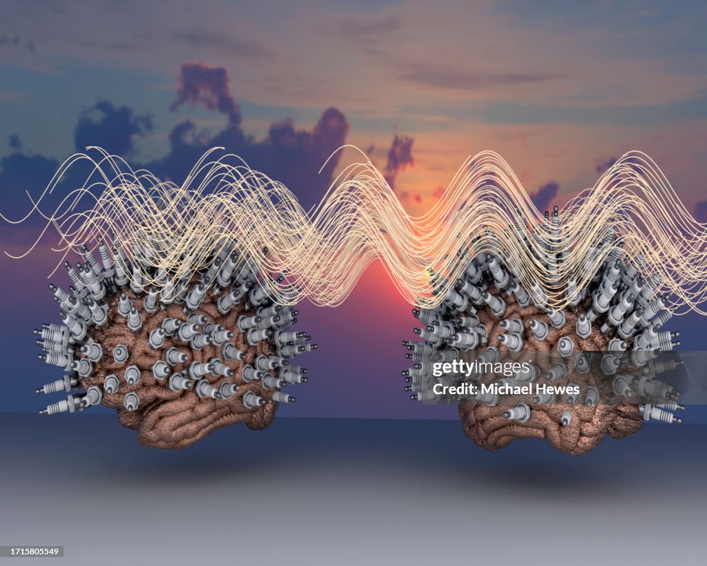 Human Brain With Spark Plugs High-Res Stock Photo - Getty Images