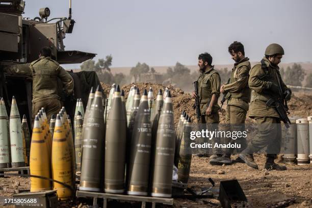 View of an ammunition as Israel tightens measures by the army, police and other security forces after Hamas launched Operation Al-Aqsa Flood in...