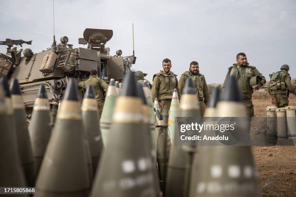 View of an ammunition as Israel tightens measures by the army, police and other security forces after Hamas launched Operation Al-Aqsa Flood in...