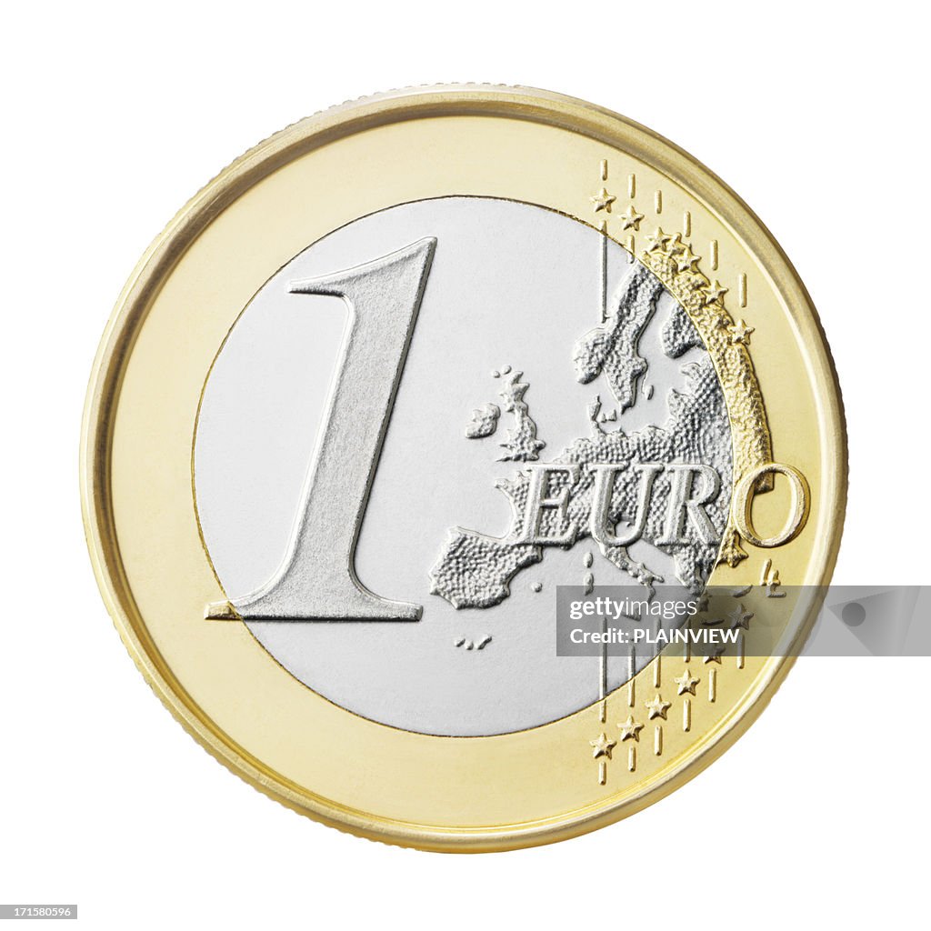 Euro Münze (clipping path