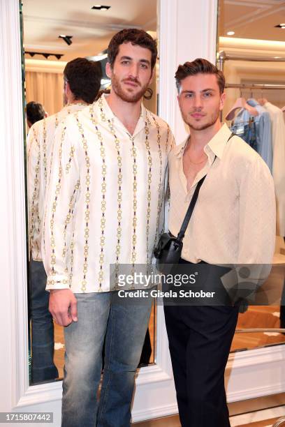 Felix Kruck and Jannik Schuemann during the Gucci Munich flagship store opening cocktail 2023 on September 14, 2023 in Munich, Germany.