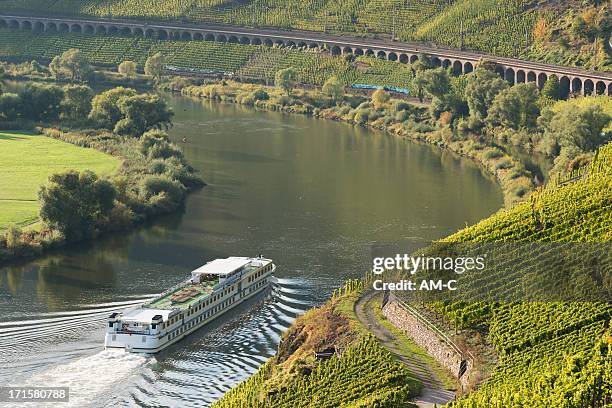 mosel river, marienburg, puenderich, zell, germany - moselle france stock pictures, royalty-free photos & images