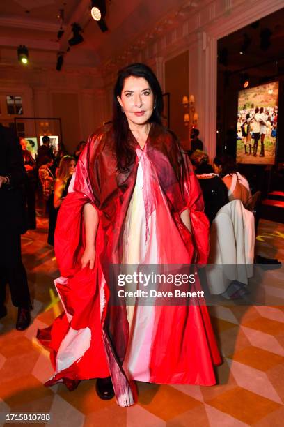 Marina Abramovic attends the Art Of Wishes Gala 2023 at The OWO Raffles Hotel on October 9, 2023 in London, England.