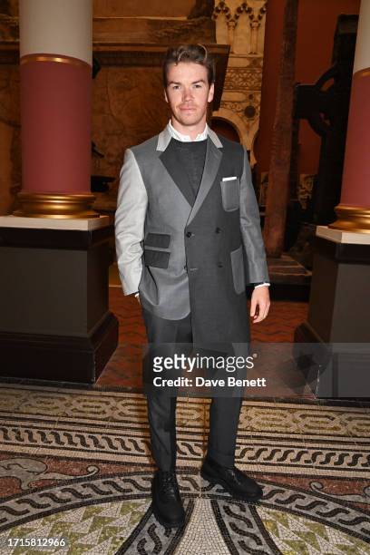 Will Poulter attends Thom Browne's 20th Anniversary celebration with Phaidon at the Victoria and Albert Museum on October 9, 2023 in London, England.