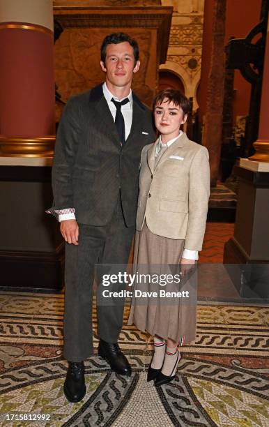 Callum Turner and Maisie Williams attend Thom Browne's 20th Anniversary celebration with Phaidon at the Victoria and Albert Museum on October 9, 2023...