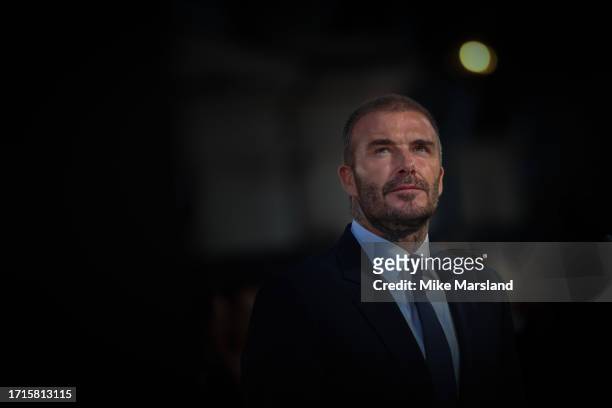 David Beckham attends the Netflix 'Beckham' UK Premiere at The Curzon Mayfair on October 03, 2023 in London, England.
