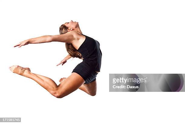 teenage girl jumping - 女子体操 個照片及圖片檔