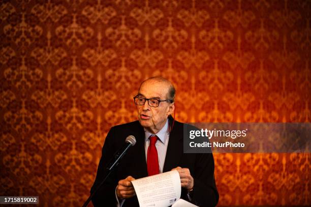 Colombia's minister of Foreign Affairs Alvaro Leyva during the installation of the 162 session of the Inter-American Court of Human Rights in Bogota,...