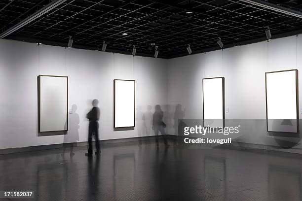 empty form in art museum - exhibition stock pictures, royalty-free photos & images