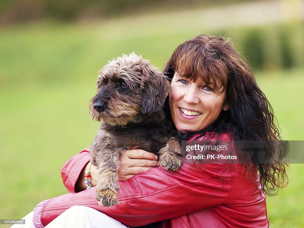 Woman with her dog