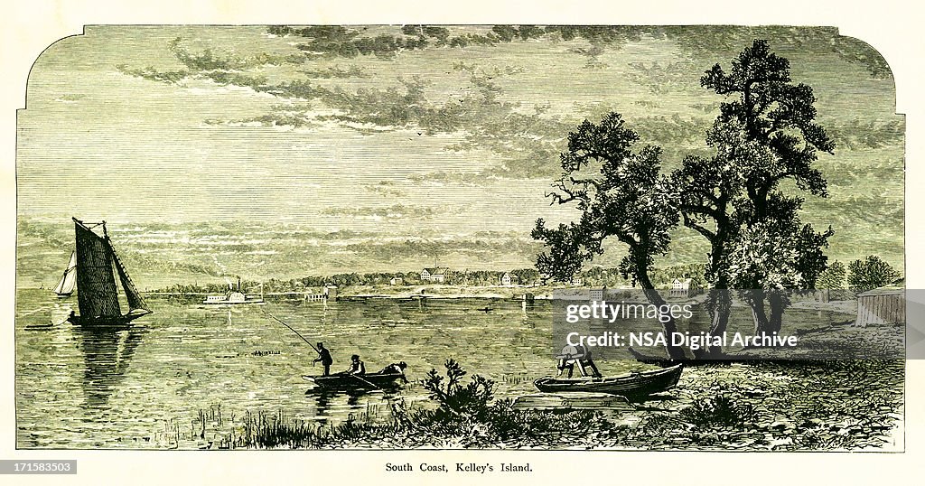 South Coast, Kelleys Island, Ohio | Historic American Illustrations