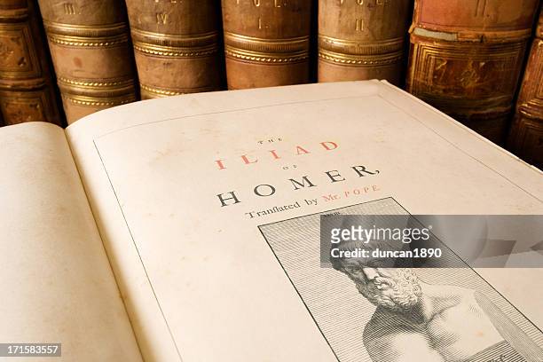 the iliad - homer - literature stock pictures, royalty-free photos & images