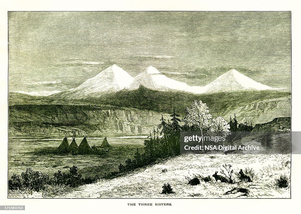 Three Sisters, Oregon | Historic American Illustrations