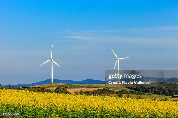 wind turbines - lower austria stock pictures, royalty-free photos & images