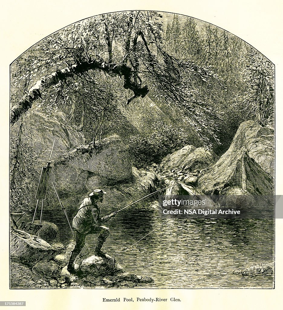 Emerald pool of Peabody River, New Hampshire