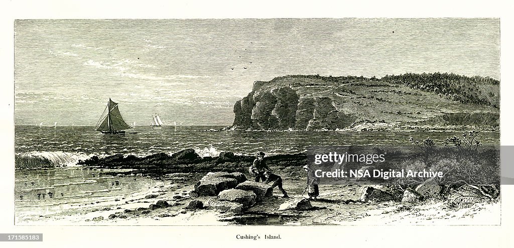 Cushing's Island, Maine | Historic American Illustrations