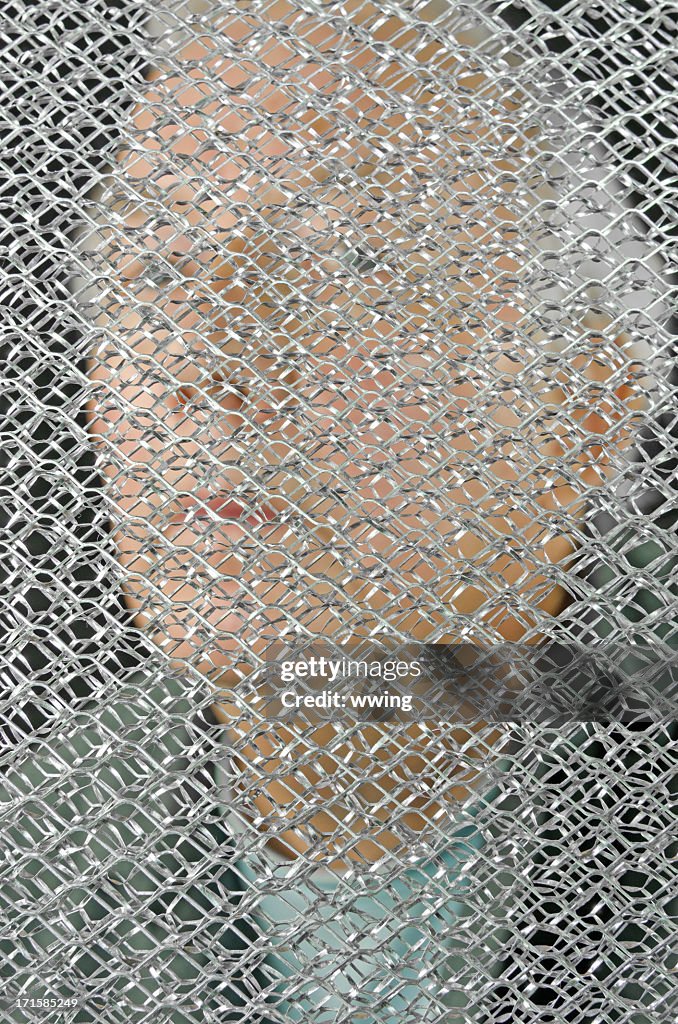 Man and Security Screen