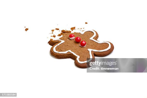 headless gingerbread man isolated on white background - gingerbread men 個照片及圖片檔