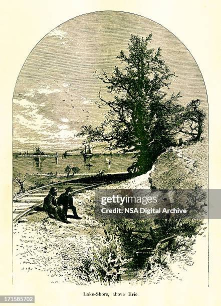 lake erie shore, pennsylvania - paradise pennsylvania stock illustrations