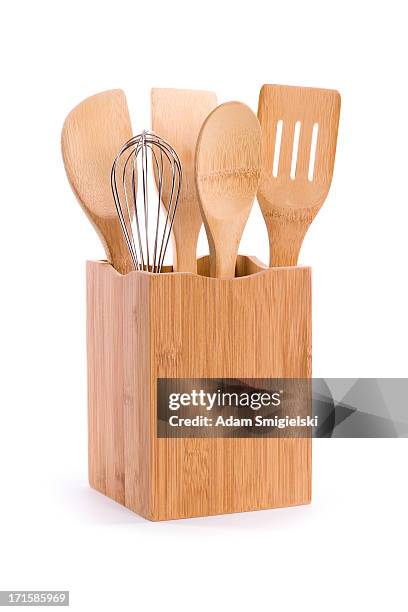 wooden kitchen utensils - kitchen utensils stock pictures, royalty-free photos & images