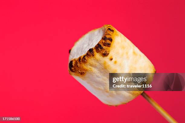 toasted marshmallow - marshmallow stockfoto's en -beelden