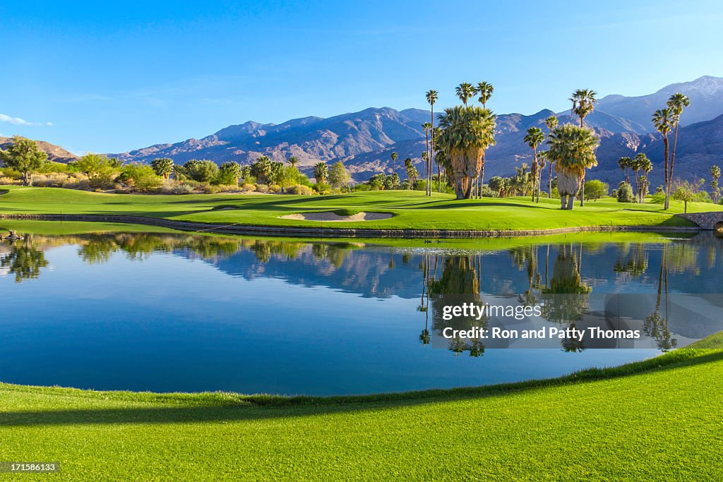 Golfplatz in Palm Springs, Kalifornien, Tel.