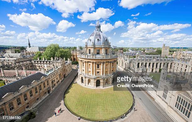 sunny day at radcliffe camera, in oxford uk - oxford england stock pictures, royalty-free photos & images