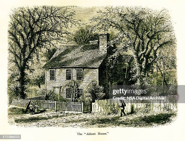 stockillustraties, clipart, cartoons en iconen met the abbott house, providence, rhode island - providence rhode island