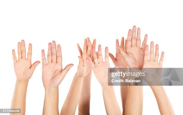 le mani - arrendersi foto e immagini stock