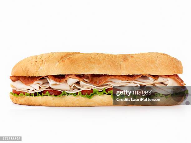 long de la turquie club sandwich sous-marin - submarine sandwiches photos et images de collection