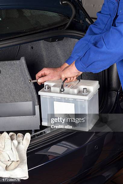 replacing a car battery - car battery stock pictures, royalty-free photos & images