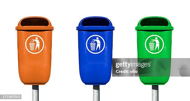 public dustbin - garbage can stock pictures, royalty-free photos & images