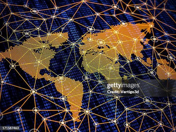 mappa globale di internet connessione di rete - http foto e immagini stock