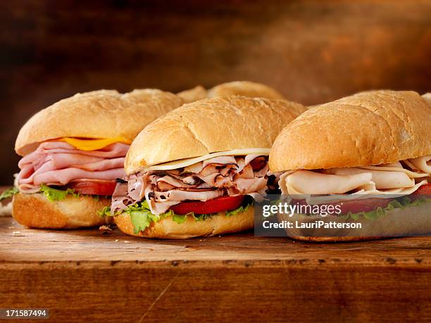 três pés de subscrições - submarine sandwich imagens e fotografias de stock