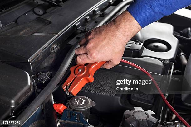 jump-start - jumper cables stock pictures, royalty-free photos & images