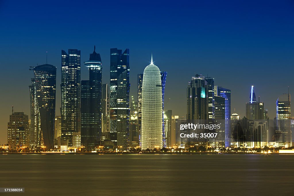 Doha bay district skyline