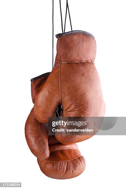 old-fashioned boxing gloves - boxing glove 個照片及圖片檔