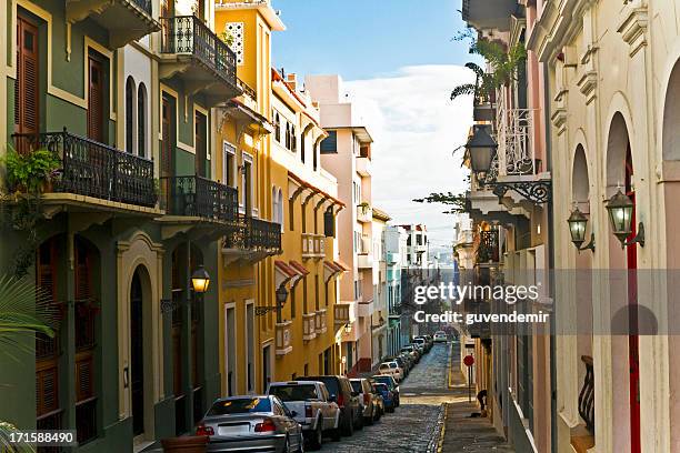 old san juan - altstadt von san juan stock-fotos und bilder