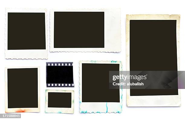 old photo group - polaroid stockfoto's en -beelden