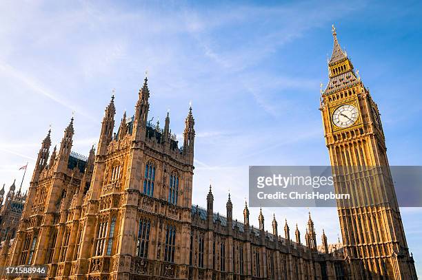houses of parliament, westminster, london - sunny london stock pictures, royalty-free photos & images