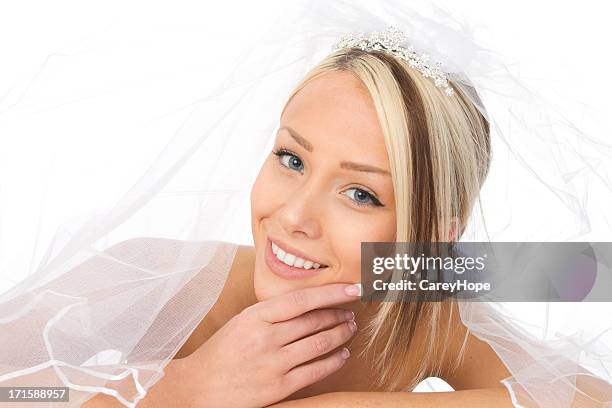 beautiful bride - tiara isolated stock pictures, royalty-free photos & images