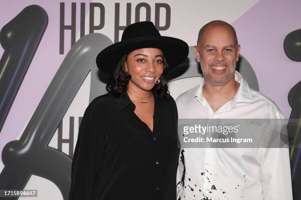 Dionne Harmon and Jesse Collins attend the BET Hip-Hop Awards 2023 on October 03, 2023 in Atlanta, Georgia.