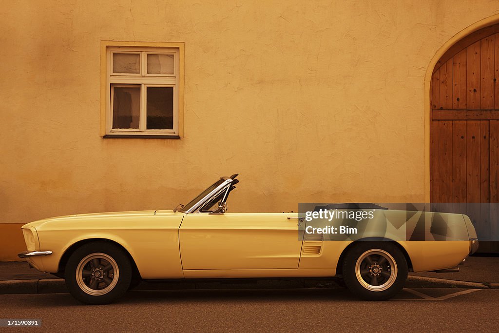American Vintage Car on Street