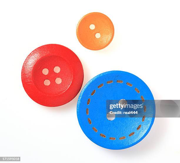 colorful buttons - button sewing item stockfoto's en -beelden