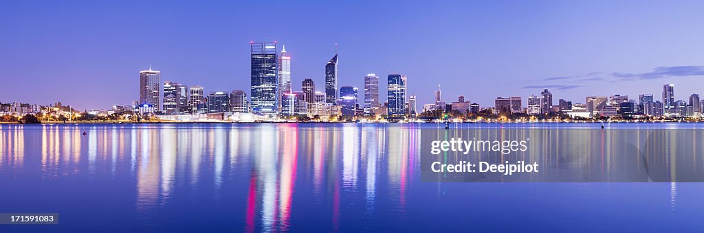 Panoramic View of the Perth City Skyline in Australia