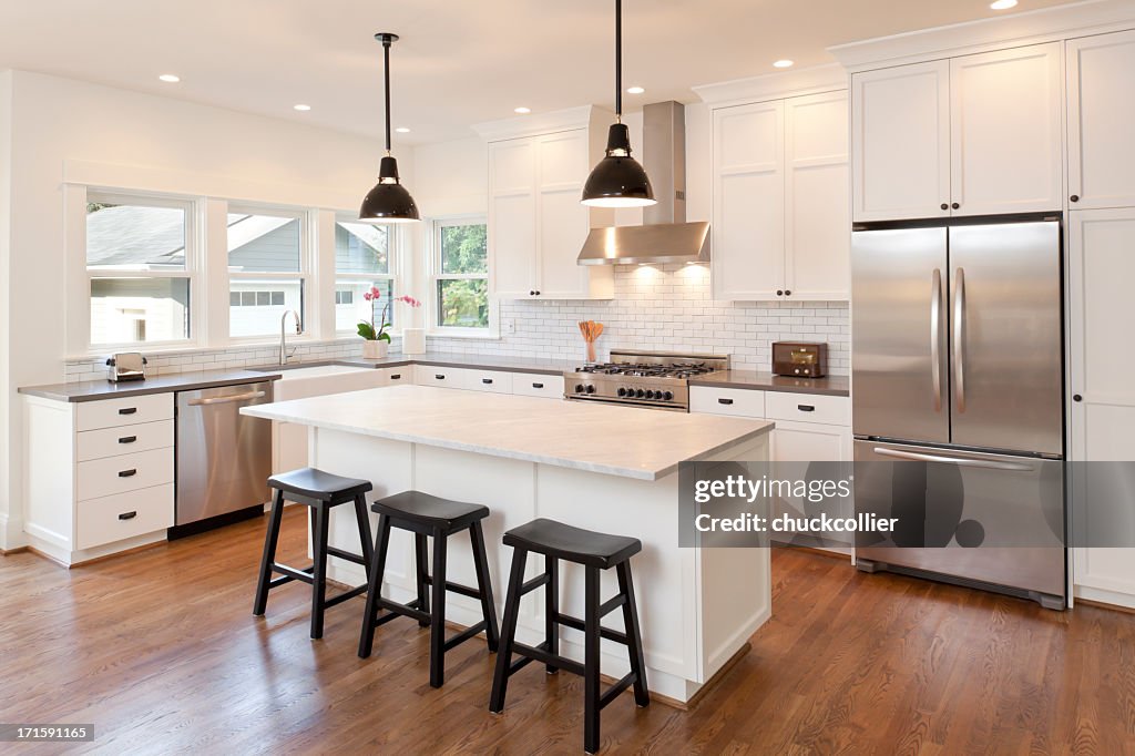 New kitchen in modern luxury home