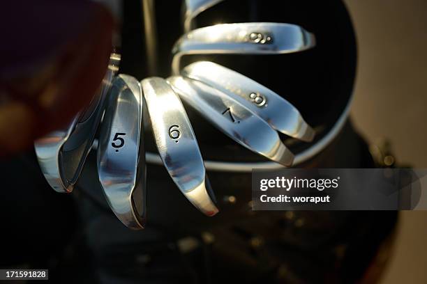 golf-clubs - eisen stock-fotos und bilder