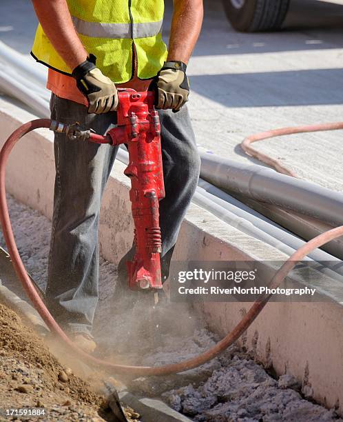 road construction - jackhammer stock pictures, royalty-free photos & images