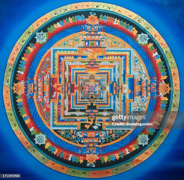 tibetan kalachakra mandala - tibetan culture stock pictures, royalty-free photos & images