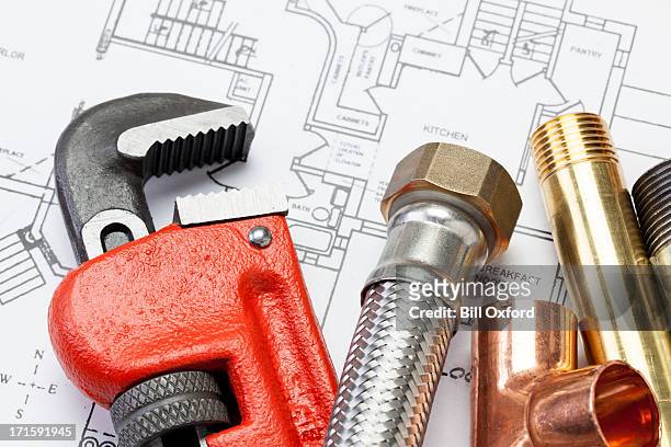 plumber's tools - 修理 個照片及圖片檔